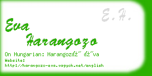eva harangozo business card